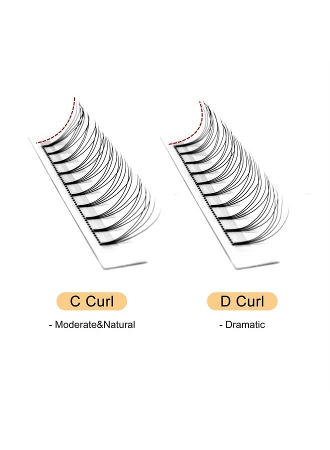 QUEWEL Volume Lash Extensions 4D 0.07mm C Curl 12mm Short Stem Premade Fans Soft|Optinal 3D|4D|5D|6D|7D|8D 0.07/0.10mm C/D 8-20mm Mix-9-16mm 12-15mm 8-15mm|(4D 0.07C 12mm) - Image 2