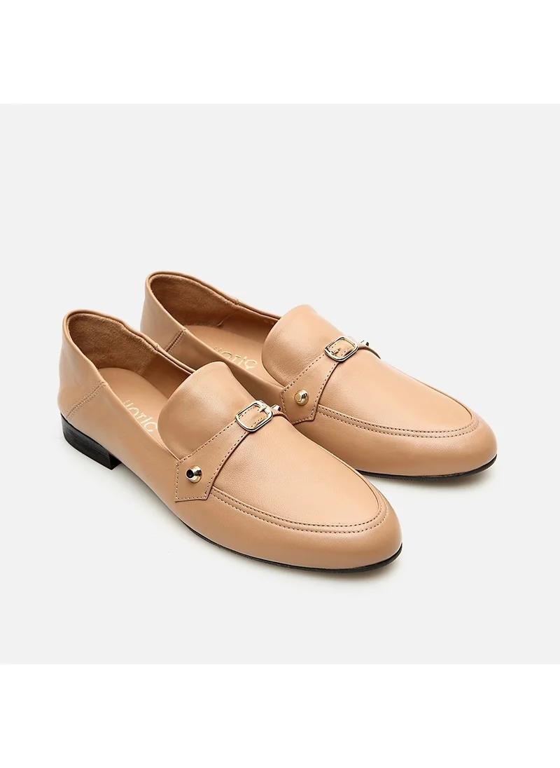 Hotiç 01AYH284090A330 GENUINE Leather Natural Women's Loafer