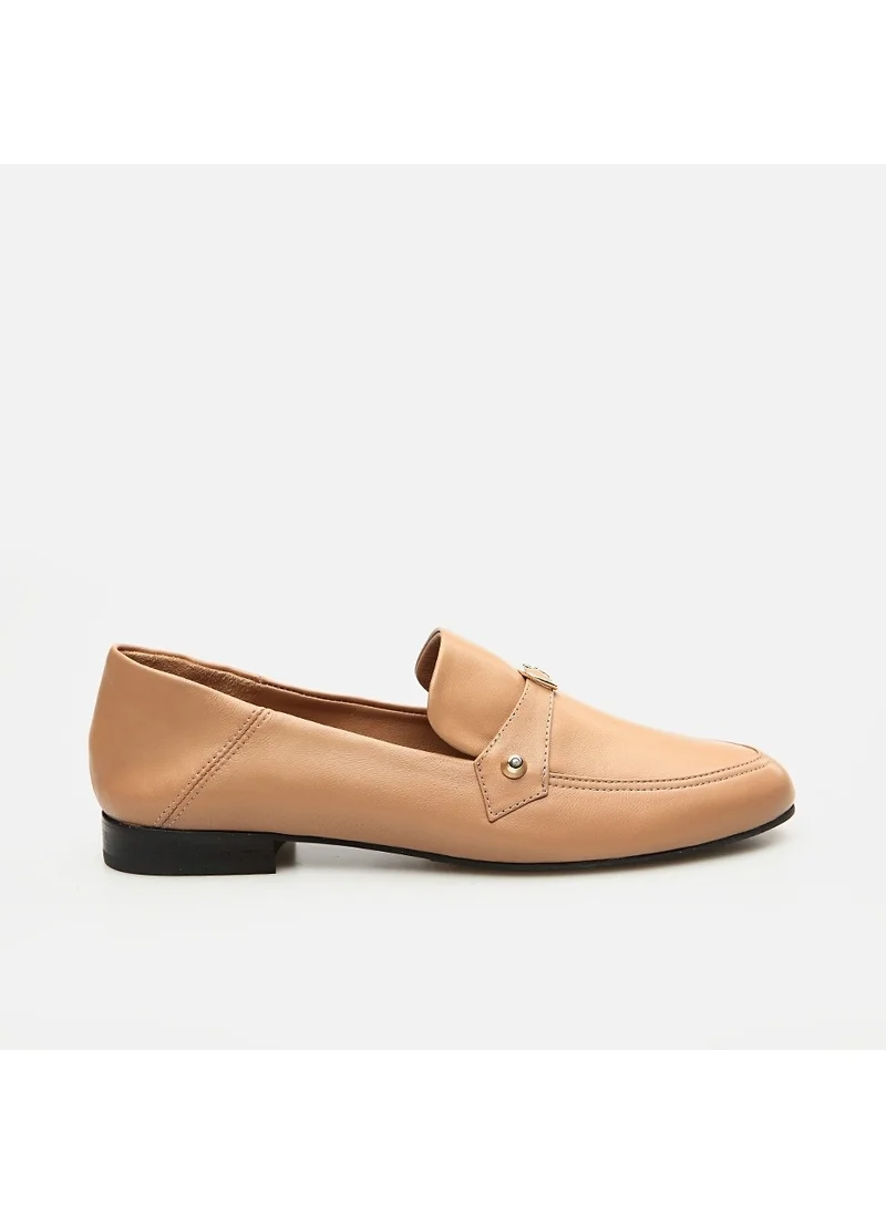 Hotiç 01AYH284090A330 GENUINE Leather Natural Women's Loafer