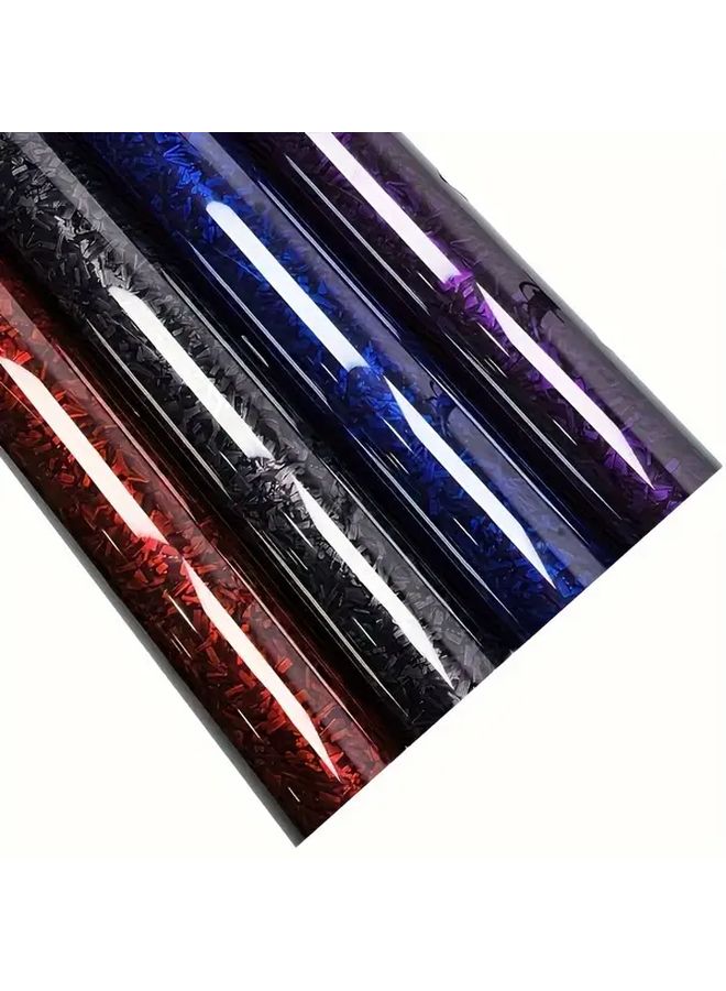 Glossy Red Laser Cut Vinyl Wrap Roll 18 Inches Wide PET Carbon Fiber Car Decal - Image 1