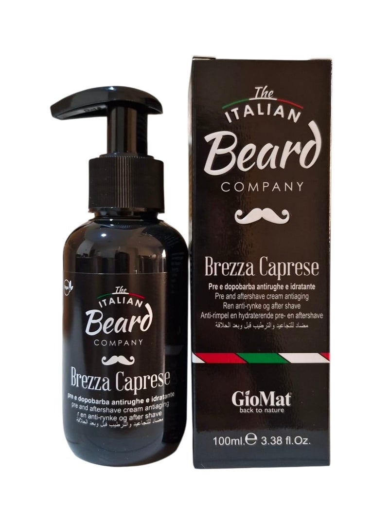 GioMat Italian Beard Pre and Aftershave Cream Antiaging 100ml - BREZZA CAPRESE - Image 2