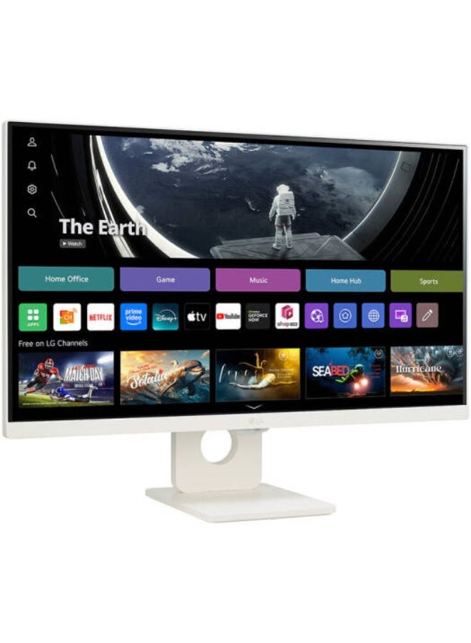 LG 24 inch Smart Monitor, IPS Display, FHD Resolution, 60Hz Refresh Rate, 5ms Response Time, HDR 10, Flicker Safe, webOS, Smart Energy Saving, White | 25SR50F-W.AMA white - Image 3