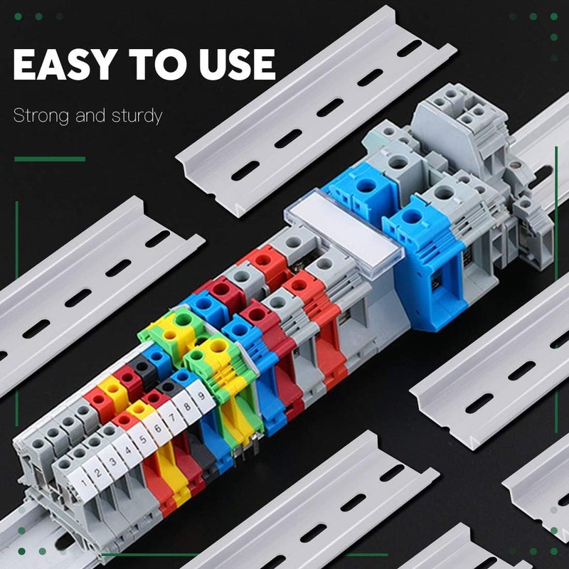 Keadic 15Pcs DIN Rail Slotted Aluminum, 4 Inches Long 35mm Wide 7.5mm High - Image 4