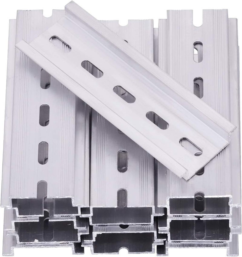 Keadic 15Pcs DIN Rail Slotted Aluminum, 4 Inches Long 35mm Wide 7.5mm High - Image 1