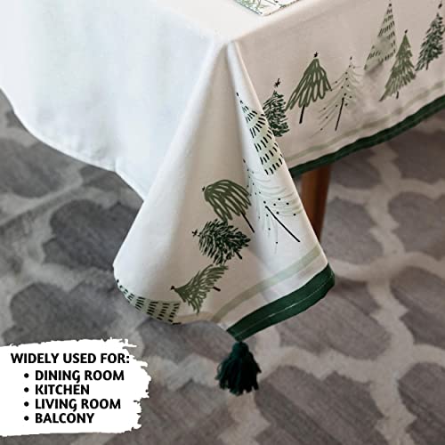 Folkulture Christmas Tablecloth or Dining Table Cover, 60 x 120 Inch, 100% Cotton Rectangle Tablecloth, Boho Table Cloth for Table Décor, Party Table Cover for Christmas Decor(A Christmas Story) - Image 3