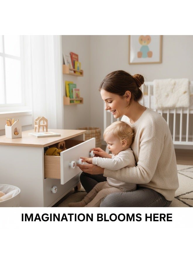 She&Little 6 Pack Animal Wooden Drawer Knobs, Drawer Handle, Knob, Cute Cartoon Design, Natural Solid Wood Smooth and Eco Friendly, Suitable for Kids Bedroom Wardrobe, Drawers, Bookshelf, Nightstand, Cabinet and Storage Furniture - Image 4