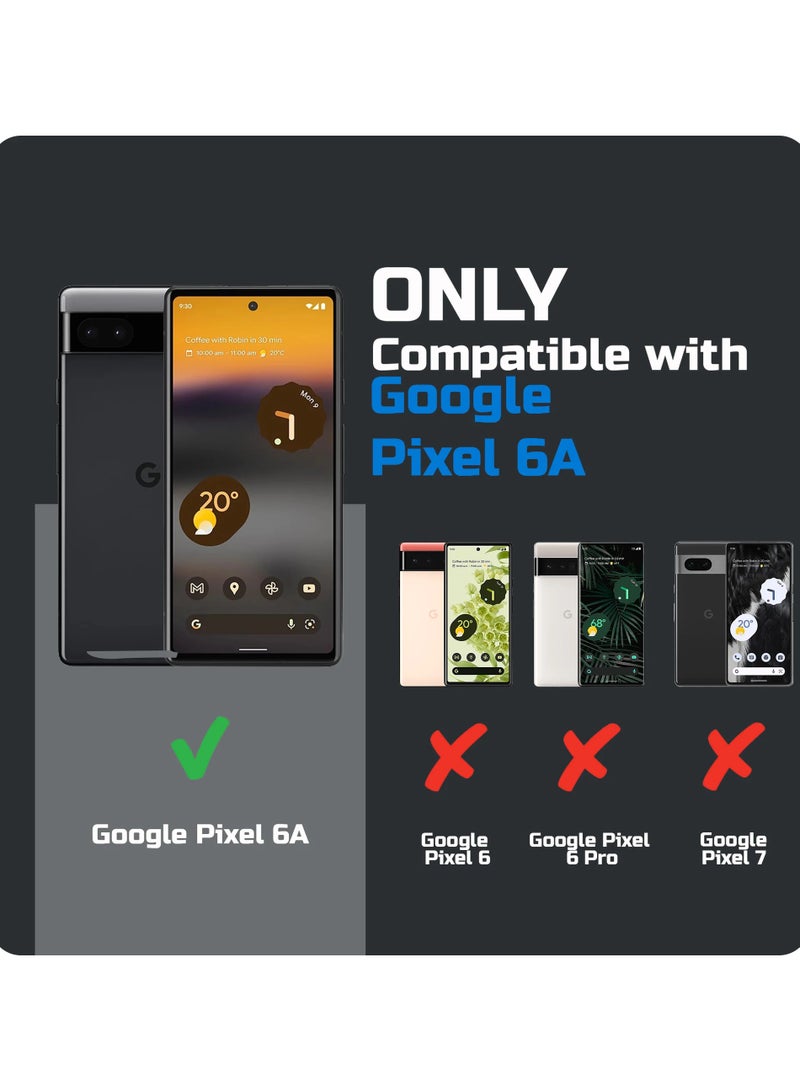 Crystal Clear Transparent Phone Case Google Pixel 6A – Slim Ulta Thin Hard TPU Shockproof Cover, Anti-Yellowing Crystal Clear Protective Back Case with Camera Protection - Image 2