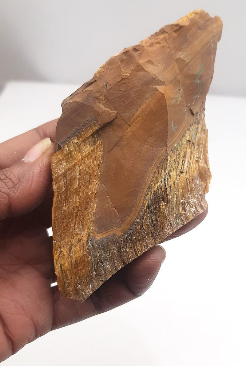 eshoppee 150 to 200gm Tiger Eye Stone Rough Natural raw Crystal Rock for Healing Meditation Decoration and vastu Correction (Tiger Eye) - Image 2