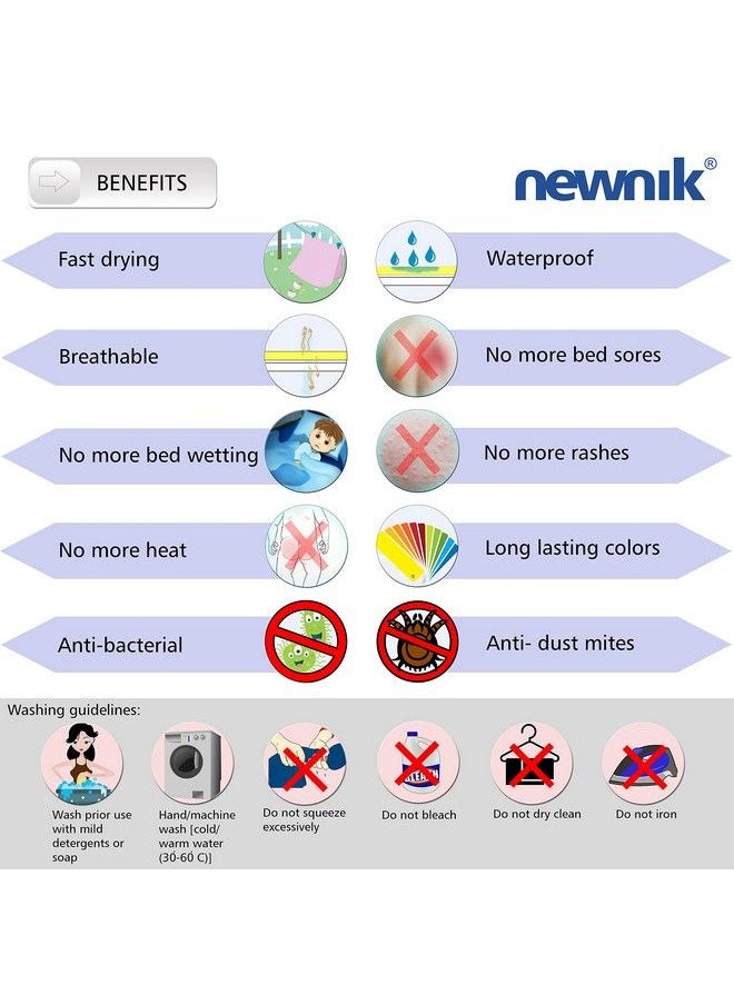 Newnik - Baby Dry Sheets For Baby Rubber Sheet For Baby Baby Mat Waterproof Baby Bed Protector Waterproof Combo Pack (Large Yellowpeachsalmonrose) - Image 1