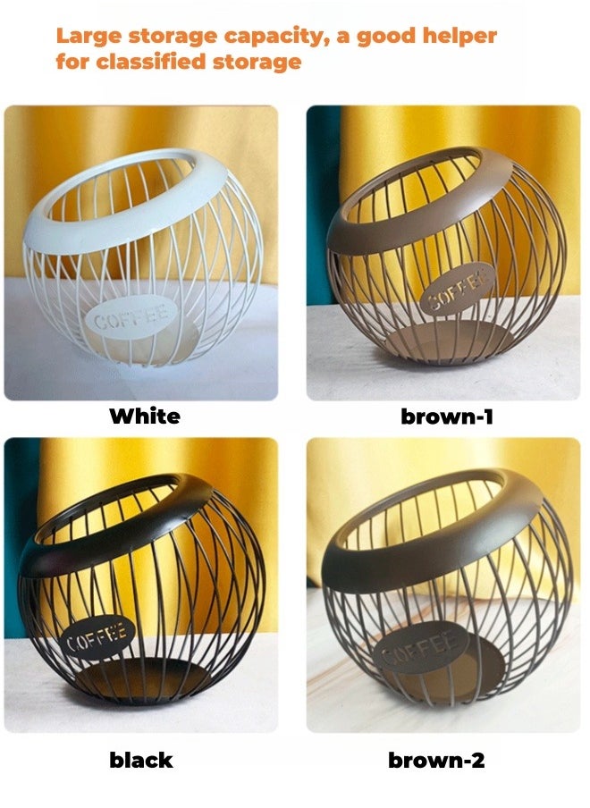 XiuWoo Basket Iron Coffee Capsule Holder Coffee Capsule Storage Rack Oblique Basket - Black  - Image 4