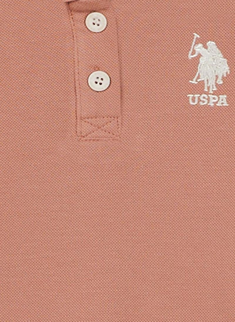 U.S. Polo Assn. U.S. Polo Assn. Baby Girls Salmon Tshirt  - Image 2