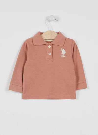 U.S. Polo Assn. U.S. Polo Assn. Baby Girls Salmon Tshirt
