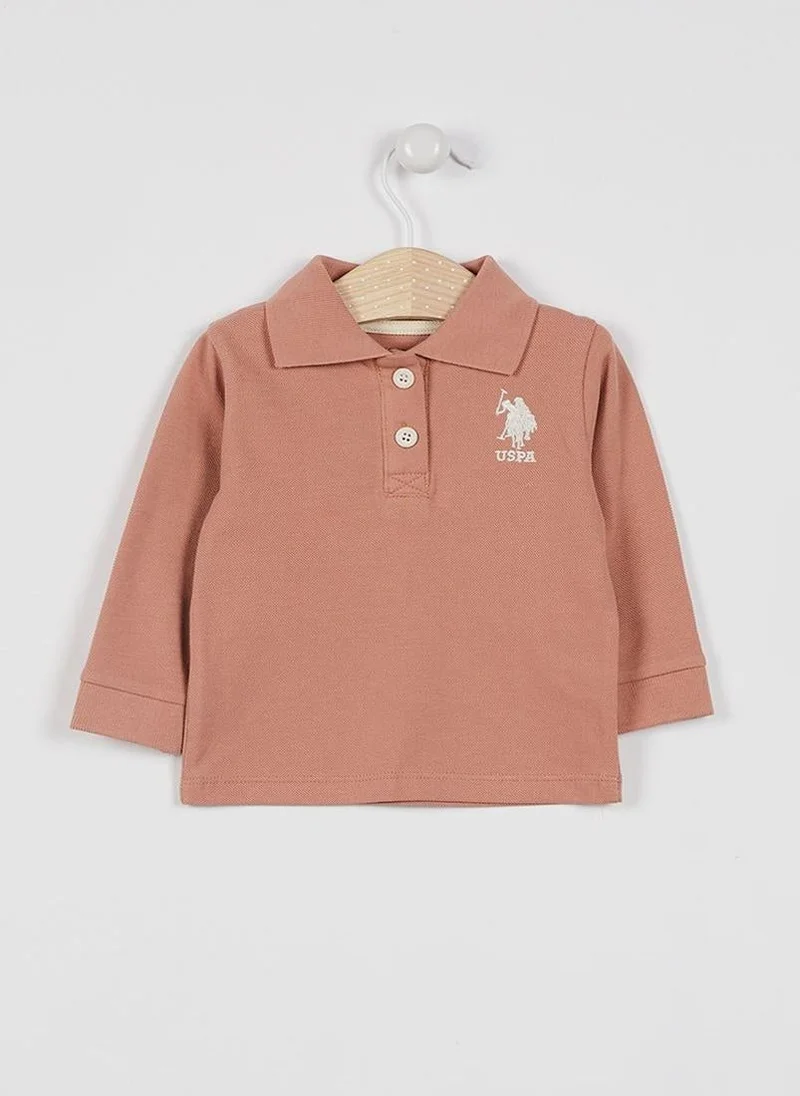 U.S. Polo Assn. U.S. Polo Assn. Baby Girls Salmon Tshirt
