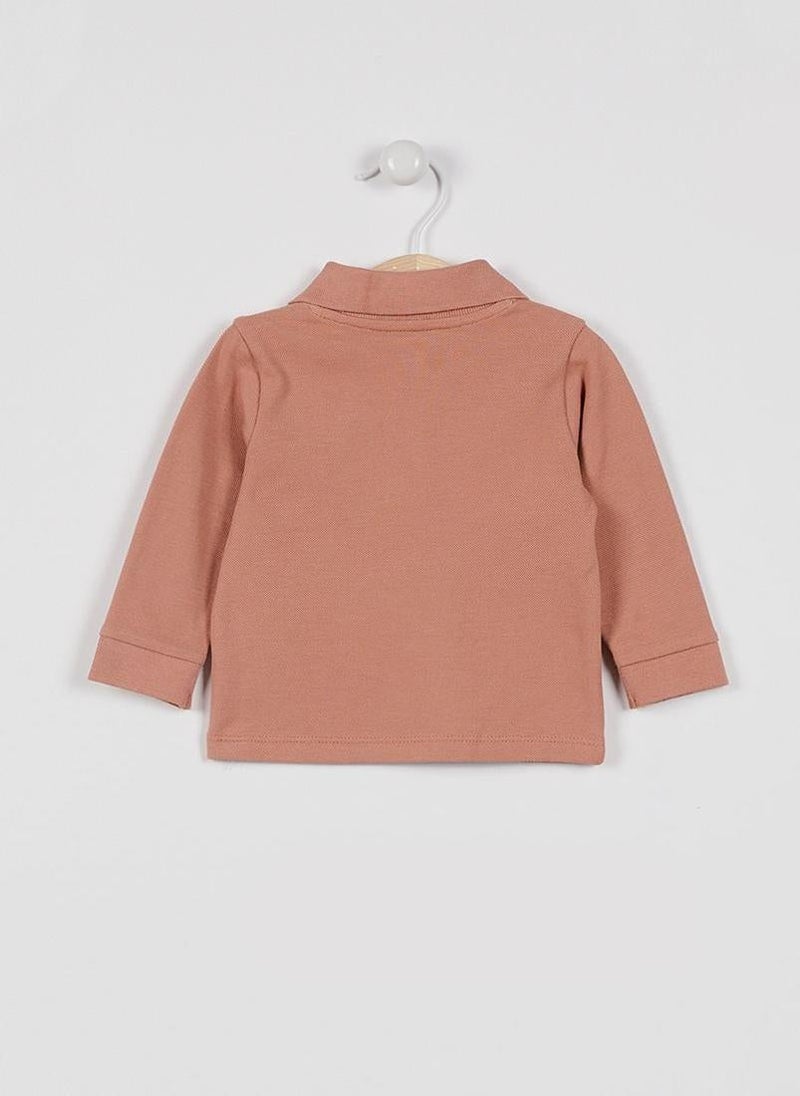 U.S. Polo Assn. U.S. Polo Assn. Baby Girls Salmon Tshirt  - Image 3