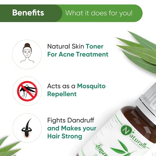 Naturalis Essence of Nature Lemon Eucalyptus (Eucalyptus Citriodora) for Dandruff and Mosquito repellent - 15ml - Image 4
