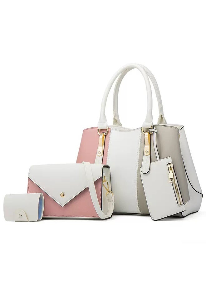 general New Fashion Color-Blocking Mother-Daughter Bag Set: Versatile Women's Handheld Shoulder & Crossbody Bag (4-Piece Set)