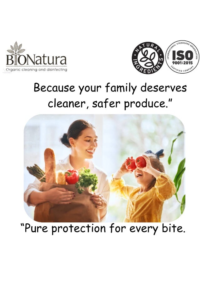 BioNatura TR33 Fruits & Vegetables Wash 750ml – Natural Coconut & Olive Oil Formula | Removes Pesticides, Waxes & Dirt | Non-Toxic, Family Safe, Organic Food Cleaner - Image 3