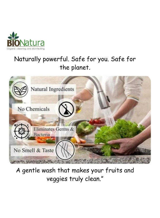 BioNatura TR33 Fruits & Vegetables Wash 750ml – Natural Coconut & Olive Oil Formula | Removes Pesticides, Waxes & Dirt | Non-Toxic, Family Safe, Organic Food Cleaner - Image 5