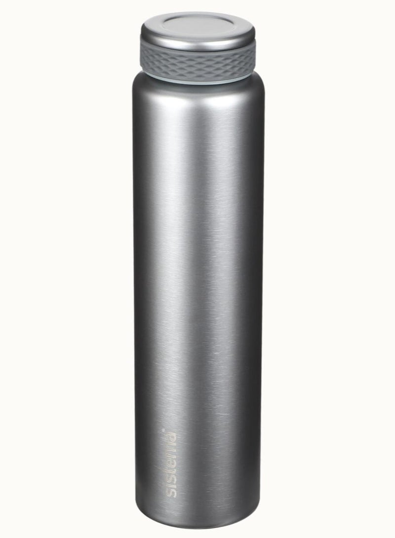 Sistema 280ML Chic Stainless-Steel Bottle, designed with double walled insulation and 100% Leak Proof to keep drinks Hot & Cool, BPA Free. Silver. - Image 2