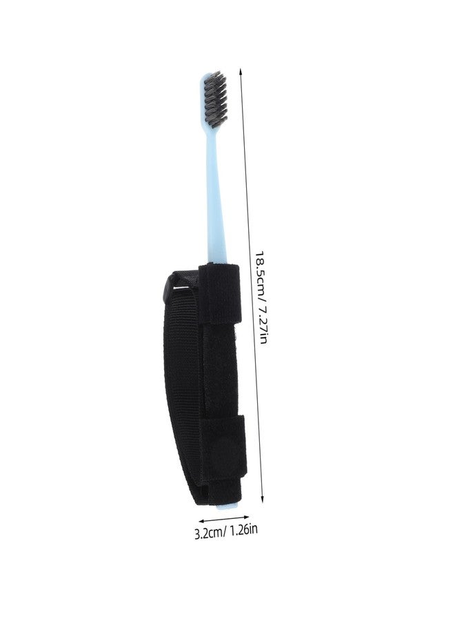 Hemoton Hand Strap Toothbrush for Elderly and Disabled with Soft Bristles Adaptive Holder Comfortable Oral Care Brushing Aid 7.28 Inch Manual Toothbrush - Image 2