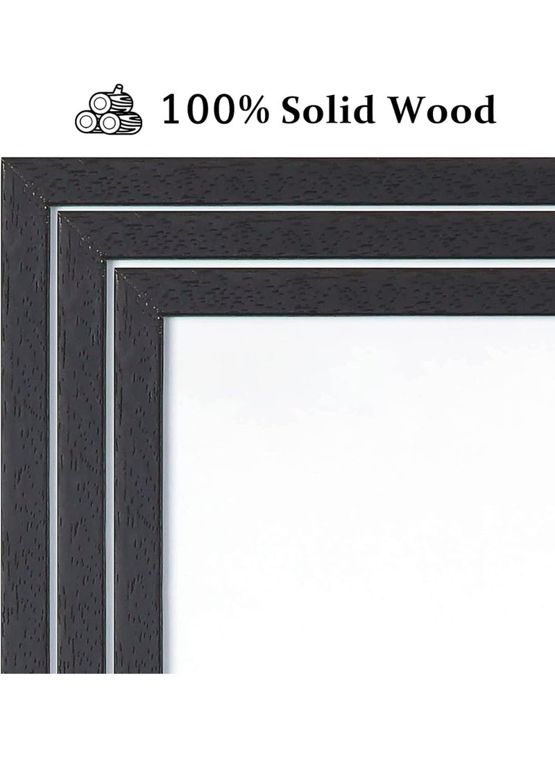 A4 Photo Frame, 2-Pack 21x30cm Black Picture Frame, Vertificate Frame for Wall Mounting or Table Display, Set of 2 - Image 3