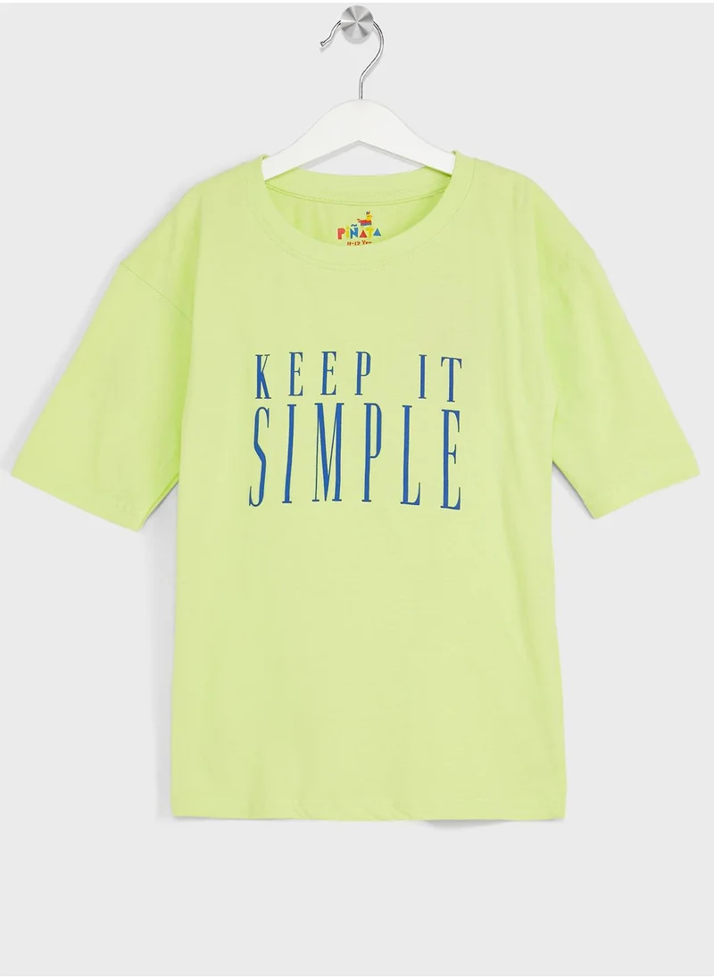 بنياتا Girls Pack Of 2 Print T-Shirt Set