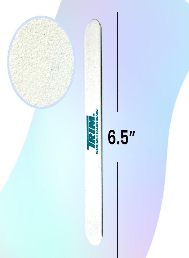 ALAZCO 6pc Premium Nail Files Coarse 180 Professionals & DIY Washable Reusable All Nails Natural Acrylic Gel Press-On Travel TSA Friendly Emery Boards - Image 4