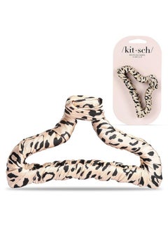 Kitsch Kitsch Satin-Wrapped Claw Clip, Hair Clip, Accessory, 1 count (Leopard)  - Image 1