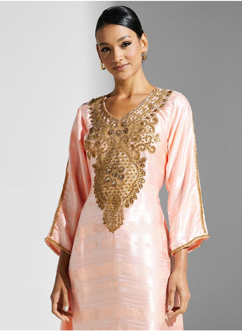 ARABIAN CLOSET - Embellished Embroidered Jalabiya - Image 1