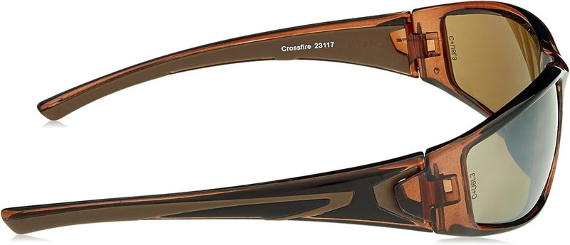 Crossfire 23117 RPG Safety Glasses with HD Brown Flash Mirror Lens and Crystal Brown Frame - Image 3