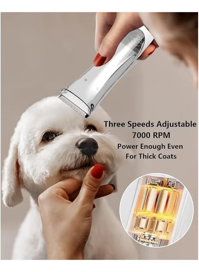 XiuWoo Dog Clippers for Grooming Dog Hair Trimmer Kit Vacuum Dog Clippers 3-Speed Low Noise Rechargeable Cordless Pet Shaver Clippers Tools for Small & Large Dogs Cats - Image 2