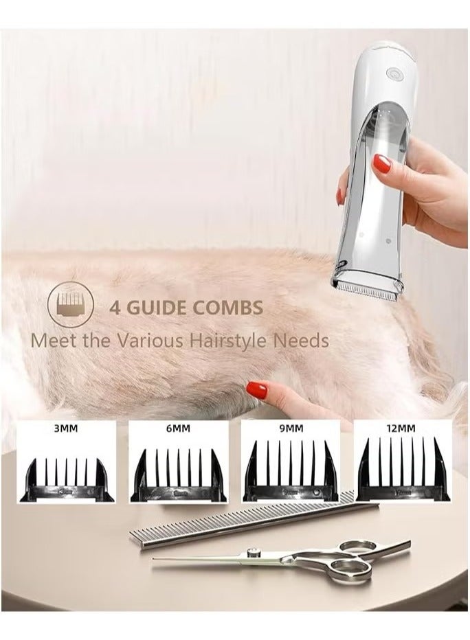 XiuWoo Dog Clippers for Grooming Dog Hair Trimmer Kit Vacuum Dog Clippers 3-Speed Low Noise Rechargeable Cordless Pet Shaver Clippers Tools for Small & Large Dogs Cats - Image 3