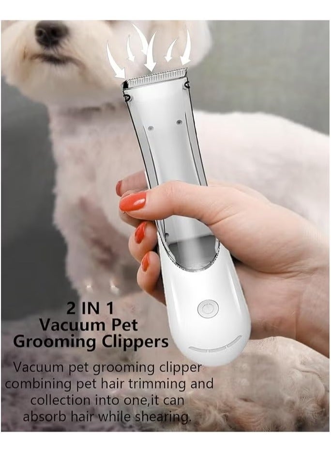 XiuWoo Dog Clippers for Grooming Dog Hair Trimmer Kit Vacuum Dog Clippers 3-Speed Low Noise Rechargeable Cordless Pet Shaver Clippers Tools for Small & Large Dogs Cats - Image 4
