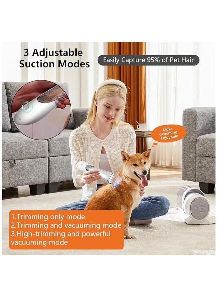 XiuWoo Dog Clippers for Grooming Dog Hair Trimmer Kit Vacuum Dog Clippers 3-Speed Low Noise Rechargeable Cordless Pet Shaver Clippers Tools for Small & Large Dogs Cats - Image 5
