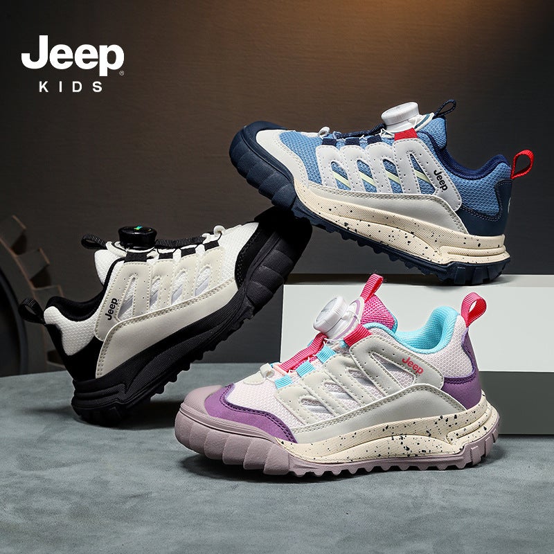 Jeep Girls' Shoes Kidsren'S Sports Shoes 2025 Spring New Mesh Kidsren'S Shoes Girls Non-Slip Outdoor Hiking Shoes - Image 5
