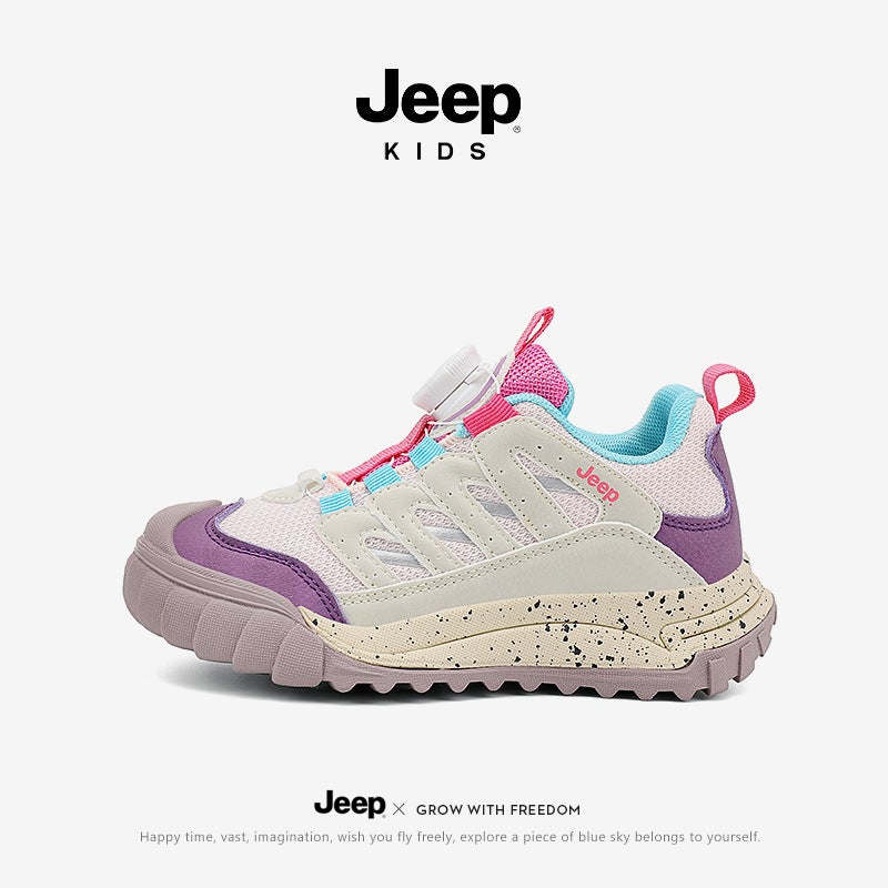 Jeep Girls' Shoes Kidsren'S Sports Shoes 2025 Spring New Mesh Kidsren'S Shoes Girls Non-Slip Outdoor Hiking Shoes - Image 2