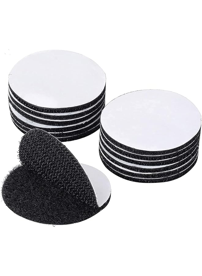 PROMASS promass 12PCS Industrial-Strength Hook and Loop Fasteners - Double-Sided Sticky Tapes - Anti-Slip Rug Gripper Carpet Stickers for Home & Office - 1.5-inch Round Adhesive Wall Mounting Tape  - Image 1