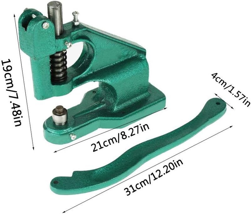 كلاراكو ماكينة ضغط يدوية لثقب الحلقات المعدنية، ماكينة ضغط يدوية لثقب الحلقات المعدنية بثلاثة قوالب، مجموعة أدوات الحلقات المعدنية مع 1500 قطعة من الحلقات المعدنية، أداة فتحات لللافتات واللافتات والمظلات والملصقات والستائر والطباعة الرقمية - Image 3