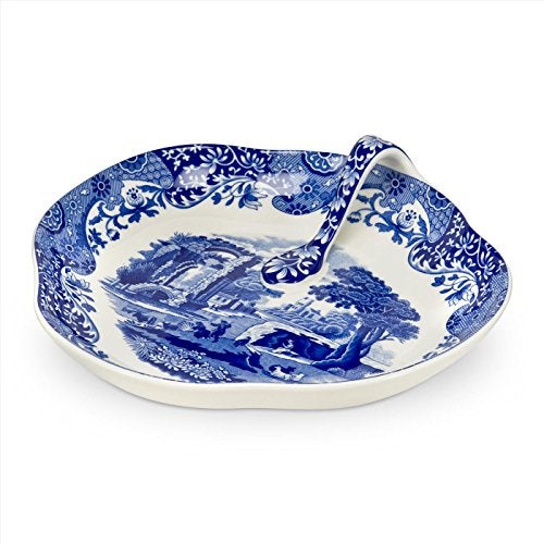 Spode Blue Italian 8 Inch Handled Tray - Elegant Decorative Serving Dish for Snacks, Appetizers, Fruit - Porcelain Presentation for Entertaining Table Displays - Image 5