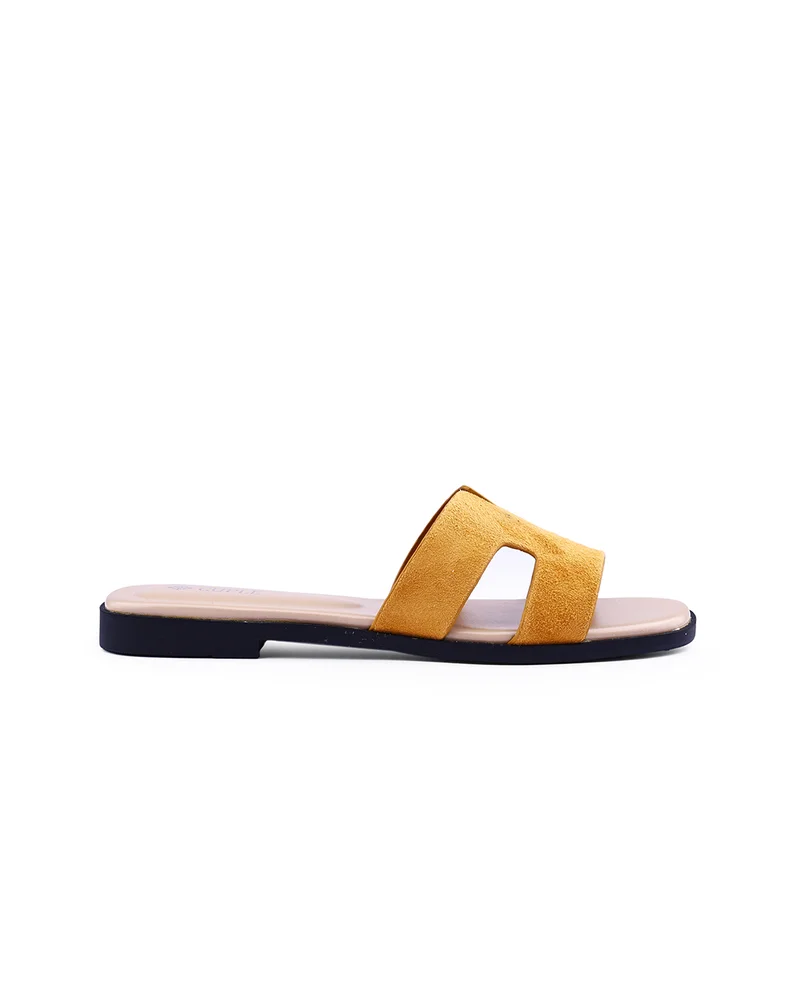 كابلي صندل مسطح نسائي من الجلد الناعم