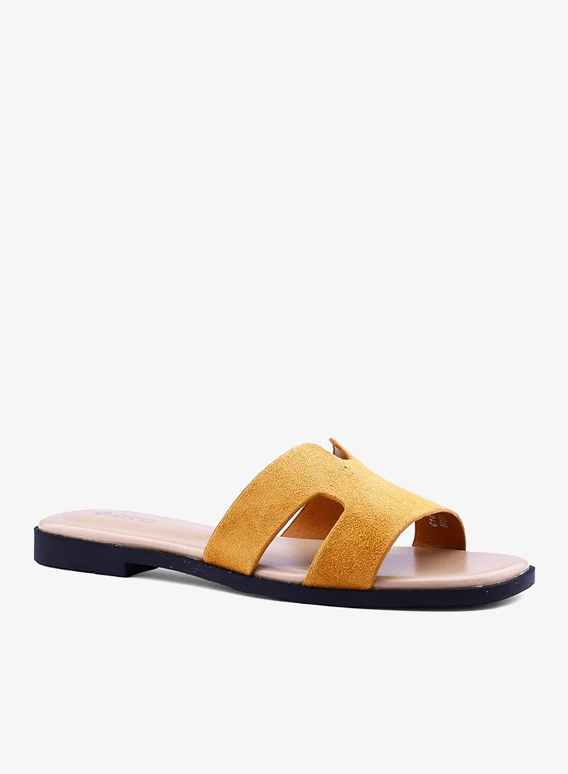 Cuple Womens suede flat sandals