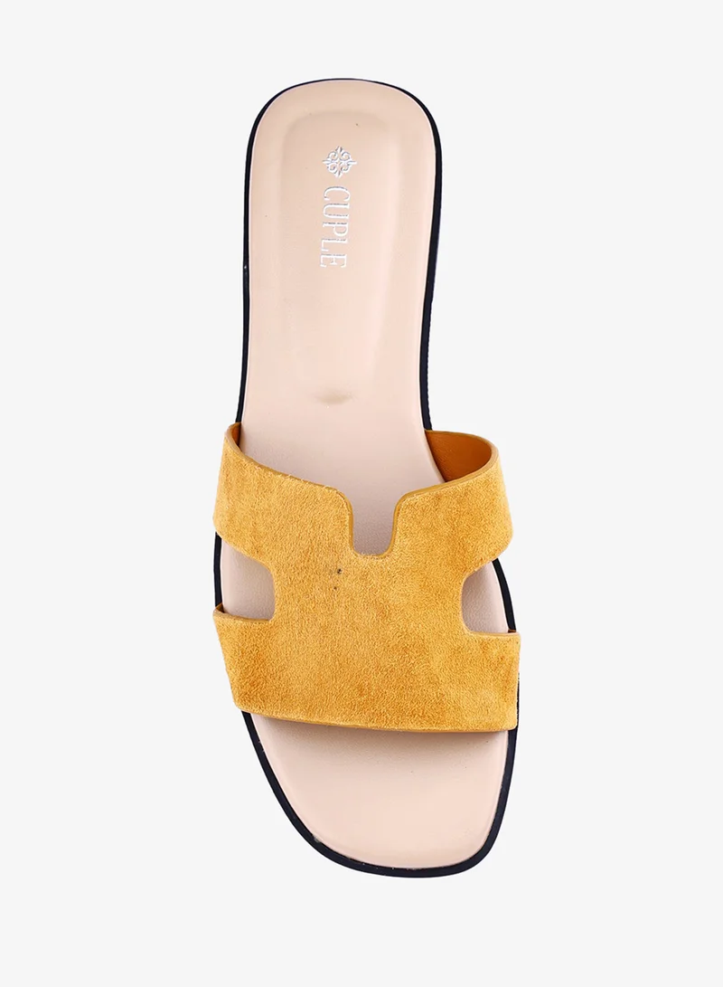 Cuple  Womens suede flat sandals for Women | Best Price UAE