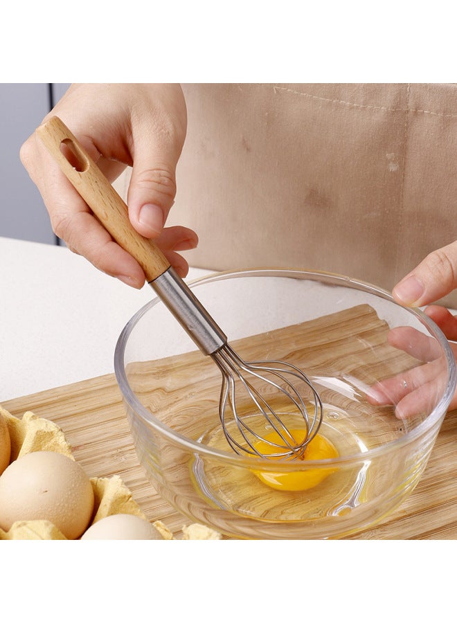 Children's Special Manual Egg Beater Safety Material Fun Baking Parent-child Interactive DIY Mixing Gadget-Color:7-inch 5-wire Egg Beater  - Image 3