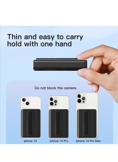 Brave 10,000mAh Magnetic Mini Wireless Power Bank With Stand, 20W Wireless Pocket Portable Charger With Built-in Strong Magnet Compatible With iPhone 15 Pro Max & Other iPhone Devices - Black  - Image 5