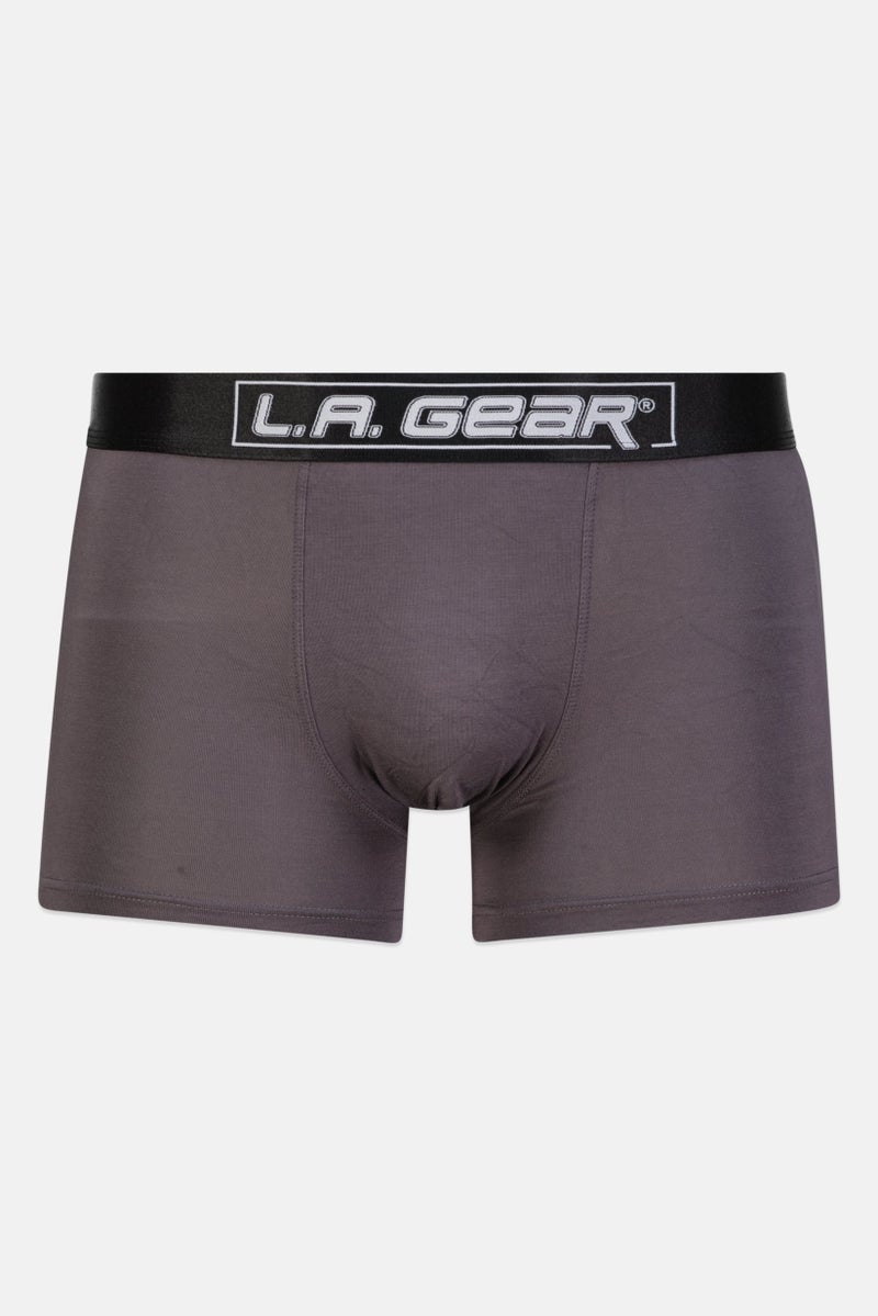 LA Gear Men 3 Pcs Brand Logo Boxer Briefs, Black  - Image 5