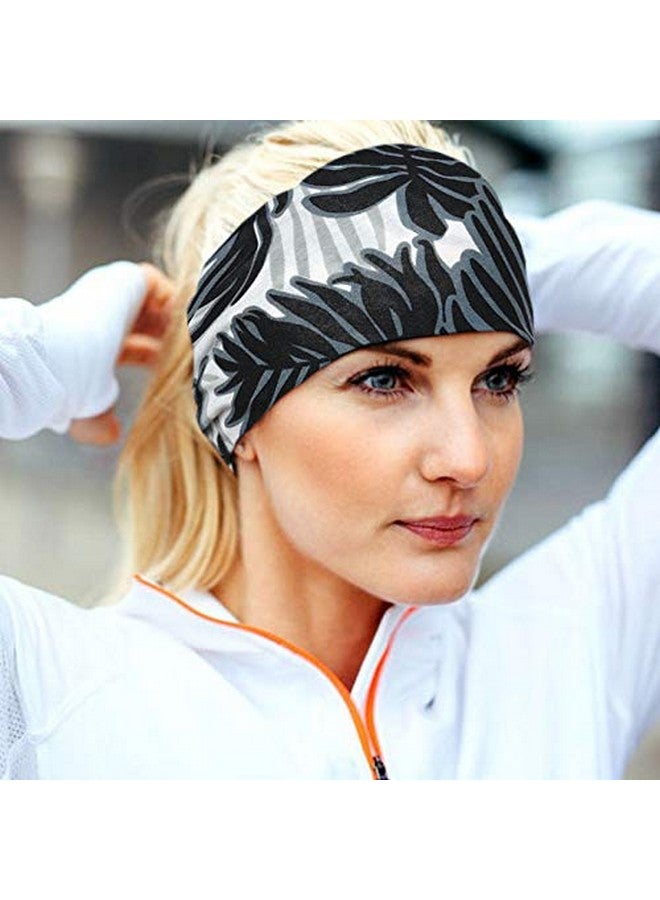 Bohend Boho Headbands Wide Knotted Hair Bands Fashion Printing Bandeau Travel Stretchy Cotton Headband Sport Yoga Hair Accessories For Women And Girls (E) - Image 5