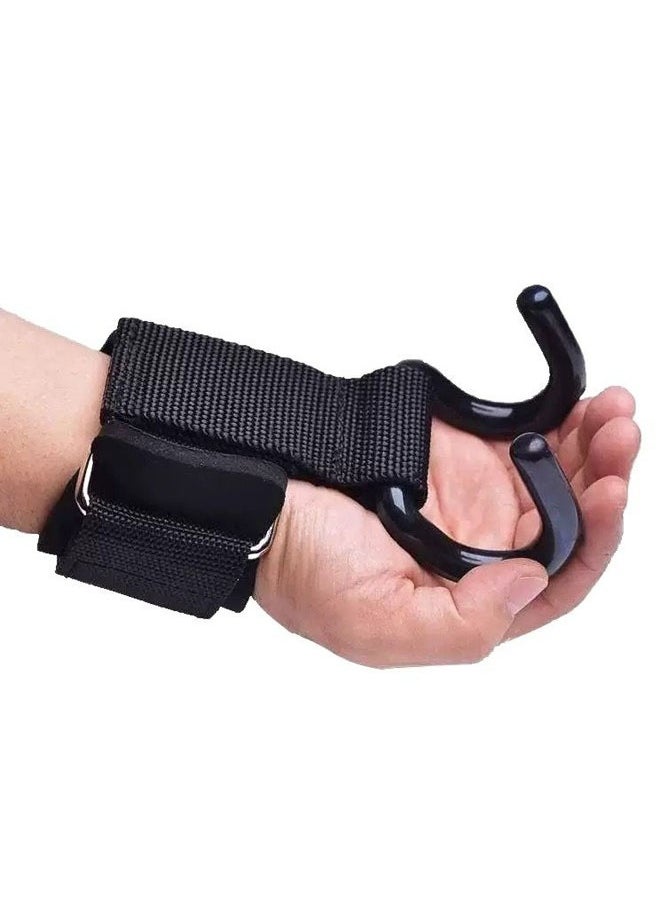 Generic - 1 Pair  New Fitness Assist Hook Wrist Hook Pull - up Bar Helper Grip Hook Anti - Slip Thick Protective Cover - Image 1