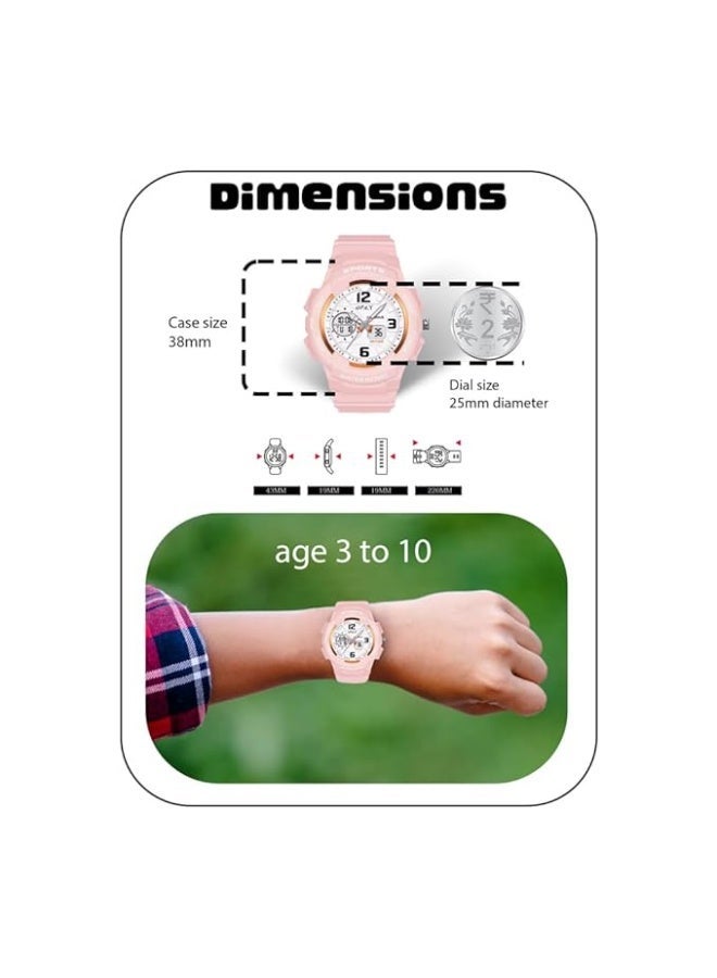 SPIKY Analog Digital Sports Watch for Kids | Multifunctional, Dual Time & Luminous Display | Water-Resistant & Silicone Strap | Best Birthday Gift Wrist Watches for Girls & Boys | Age 3-10 yrs - Image 4