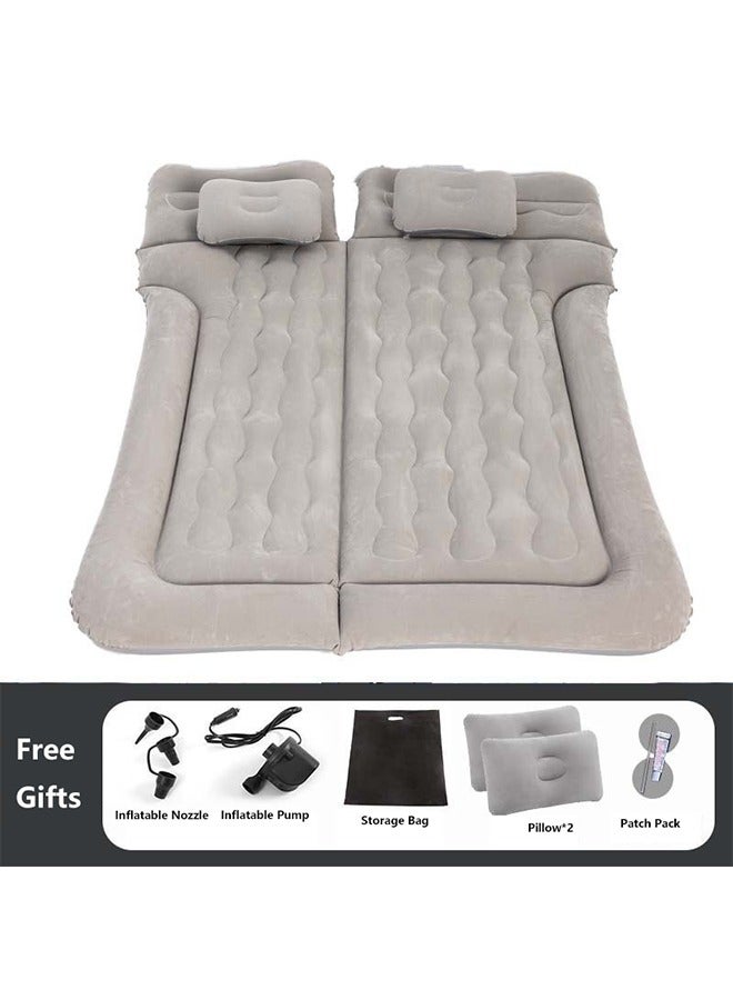 Sharpdo 7-Pieces Air Mattress Inflatable Bed for Car Travel and Camping with 2 Pillows 180K Grey - Image 3