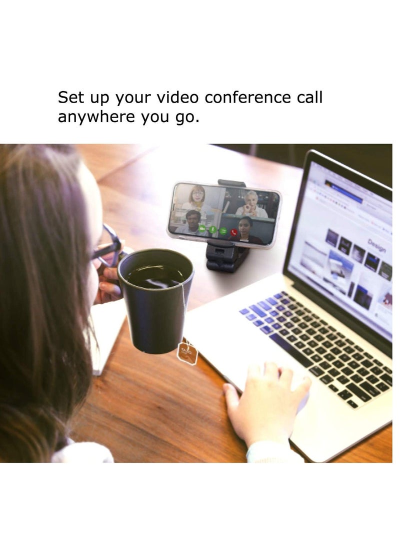 SOLARAE Universal in Flight Airplane Phone Holder Mount, Handsfree Phone Holder with Multi-Directional Dual 360° Rotation for Desk,Tray,Pocket Size Must Have Travel Essential Accessory for Flying - Image 5